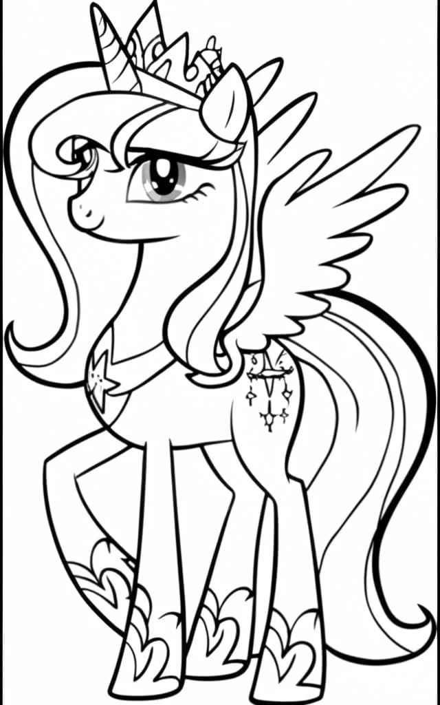 My little pony princess celestia coloring pages