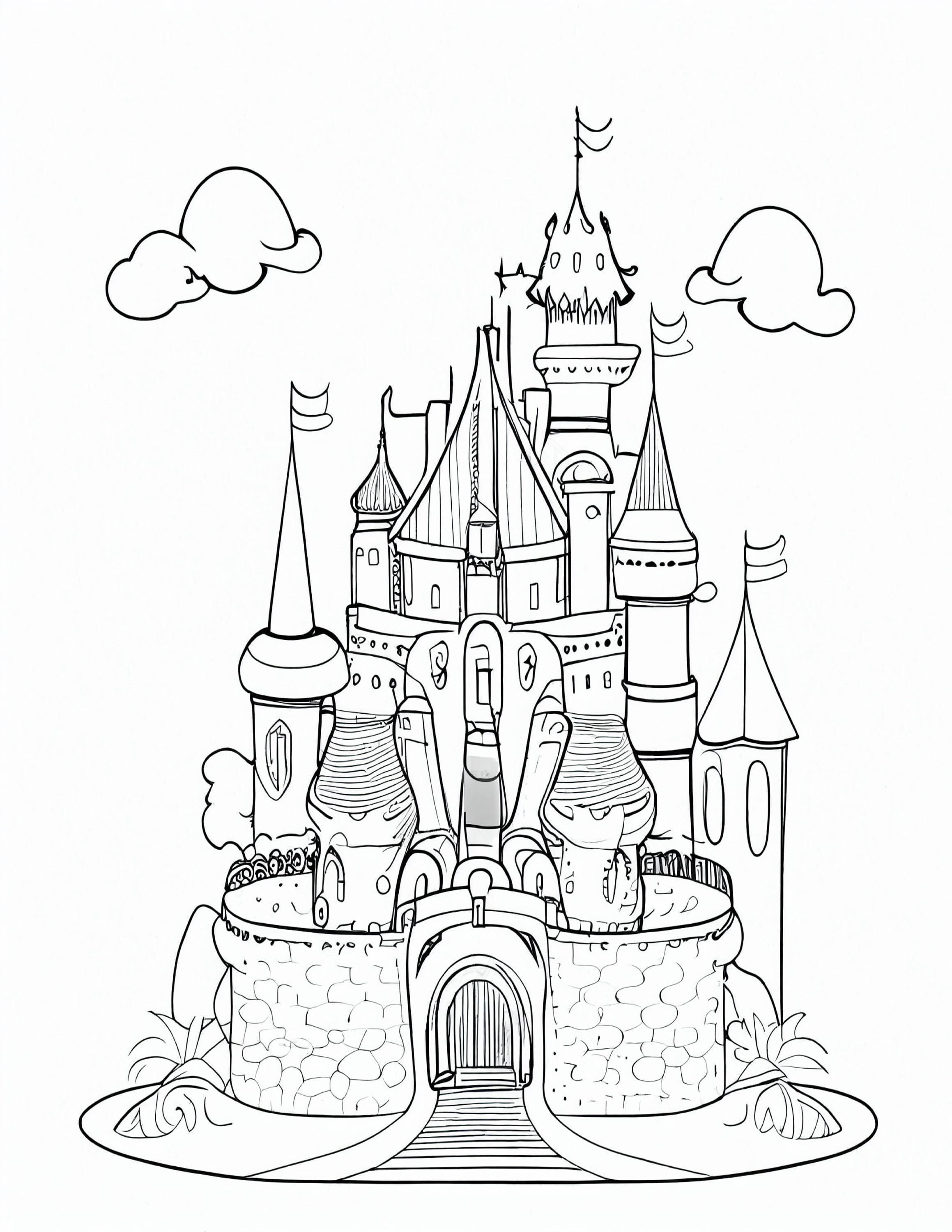 Book princess castle coloring pages princess castle printable for kids and adults digital download not a physical product download now