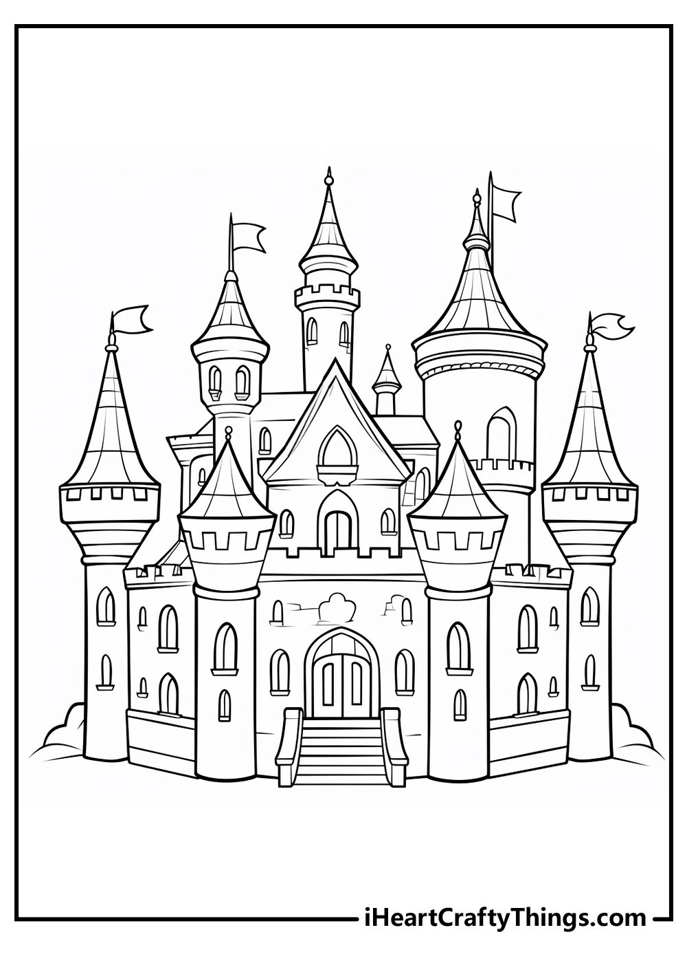 Castle coloring pages free printables