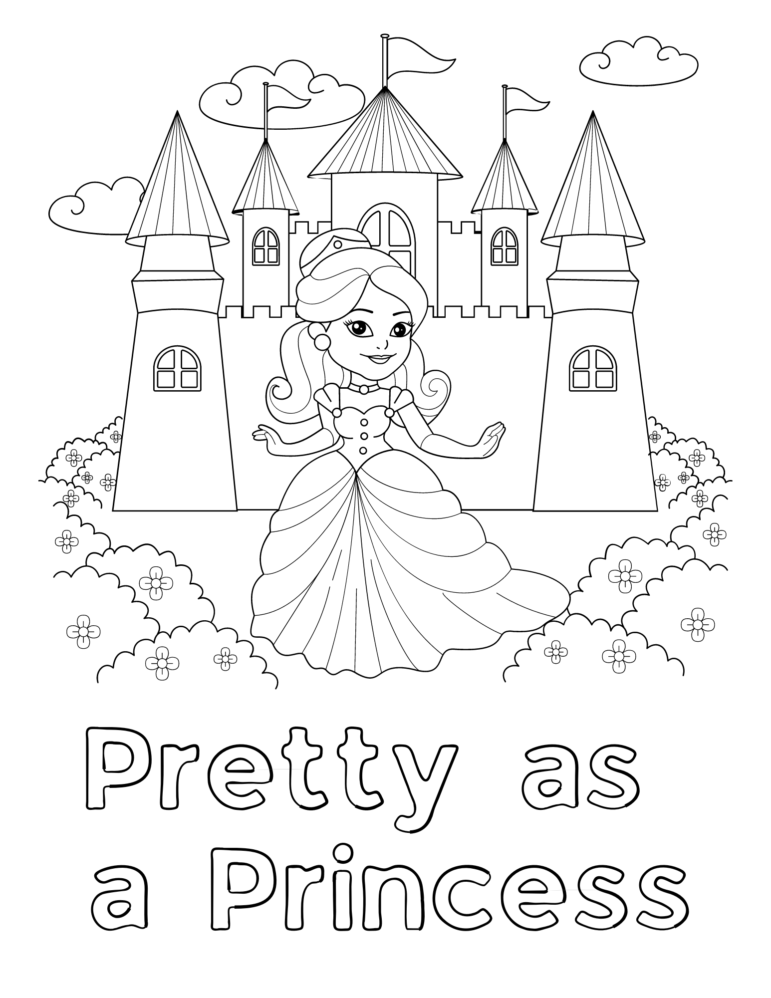 Free princess coloring pages