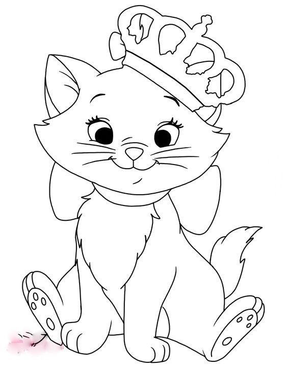 Cat coloring page desenhos de princesa da disney pãginas de colorir animais desenho de desenho animado