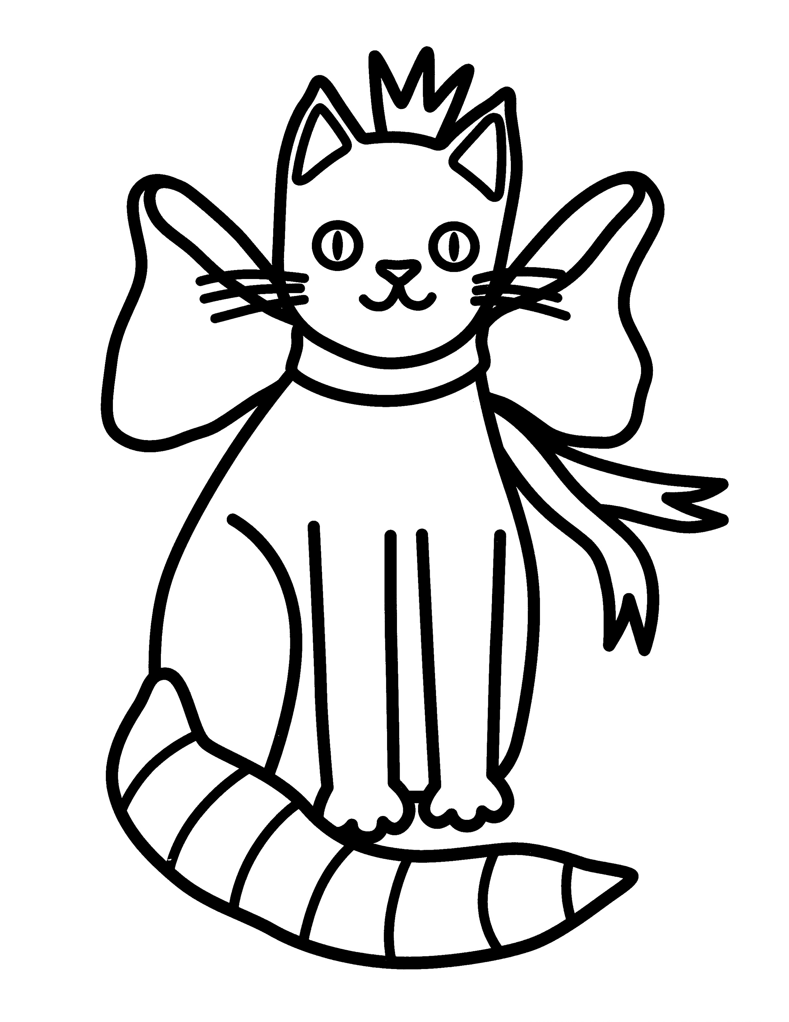 Cat princess coloring page â kimmi the clown