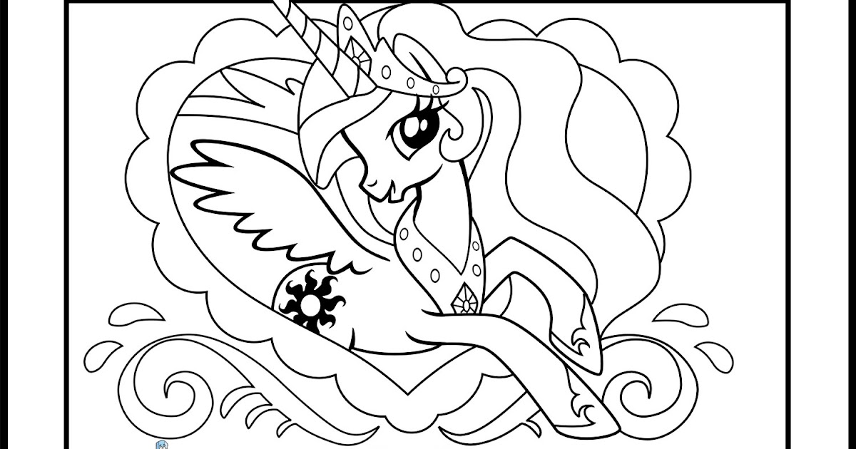 My little pony princess celestia coloring pages team colors