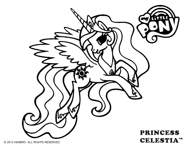 Princess celestia coloring page