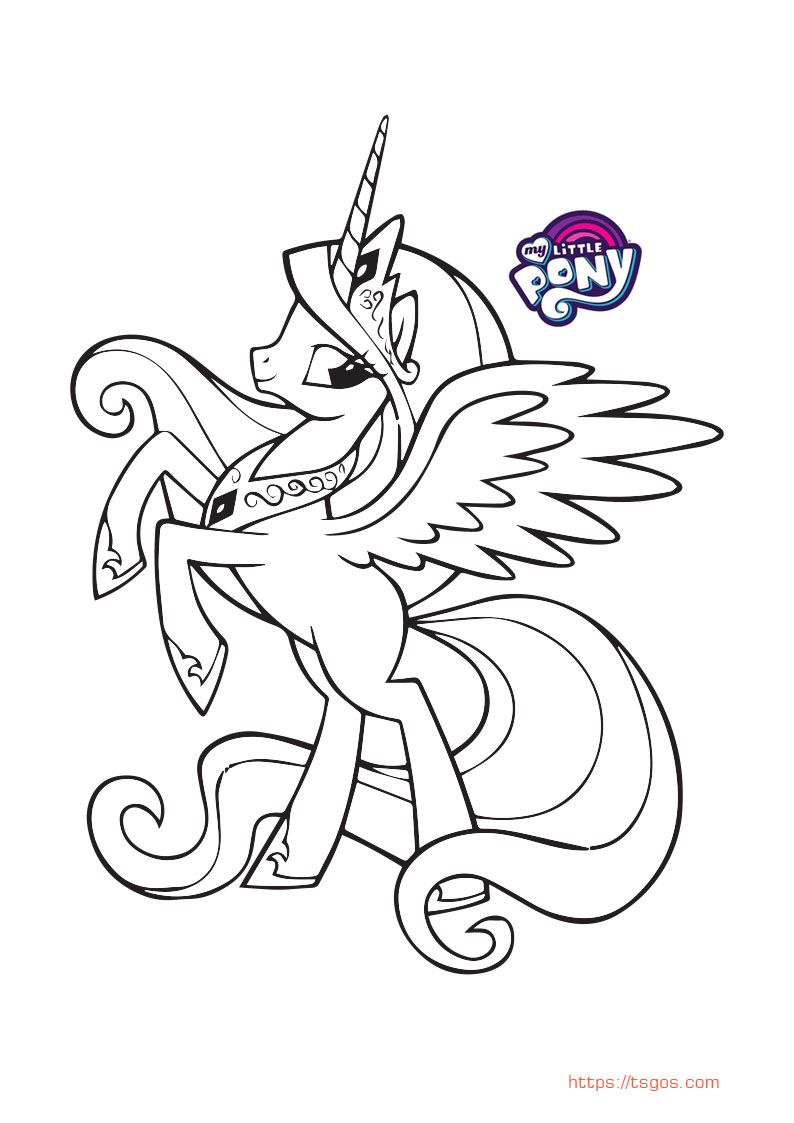 Princess celestia my little pony fun coloring page unicorn coloring pages my little pony unicorn cool coloring pages