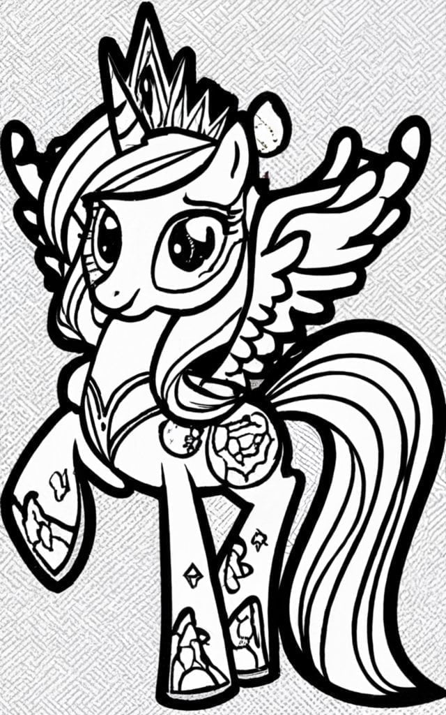 My little pony princess celestia coloring pages