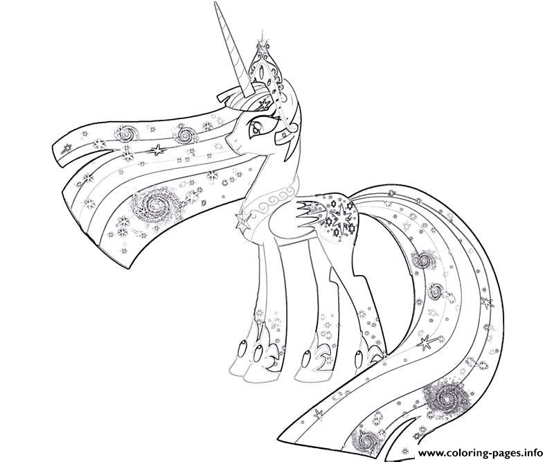 My little pony princess celestia coloring page printable