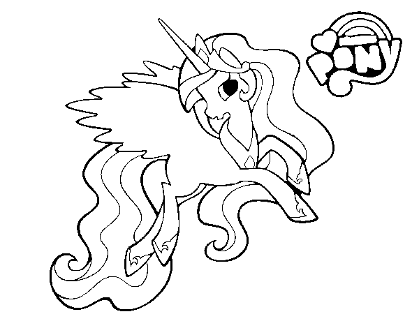 Princess celestia coloring page