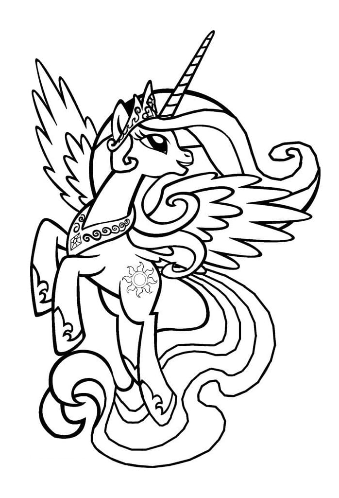 Cute princess celestia coloring page