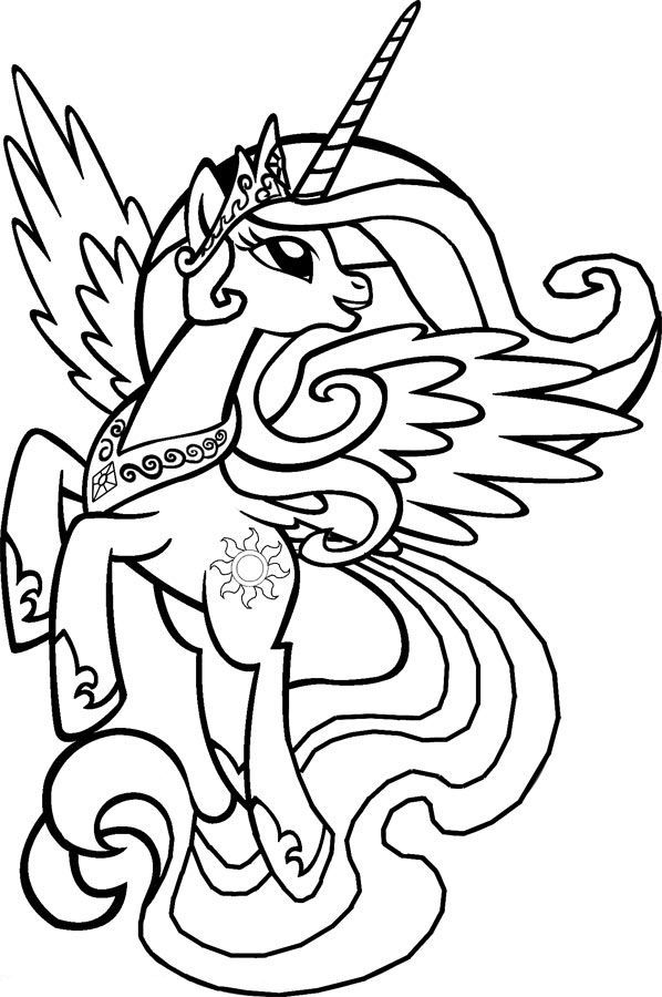 Princess celestia coloring pages