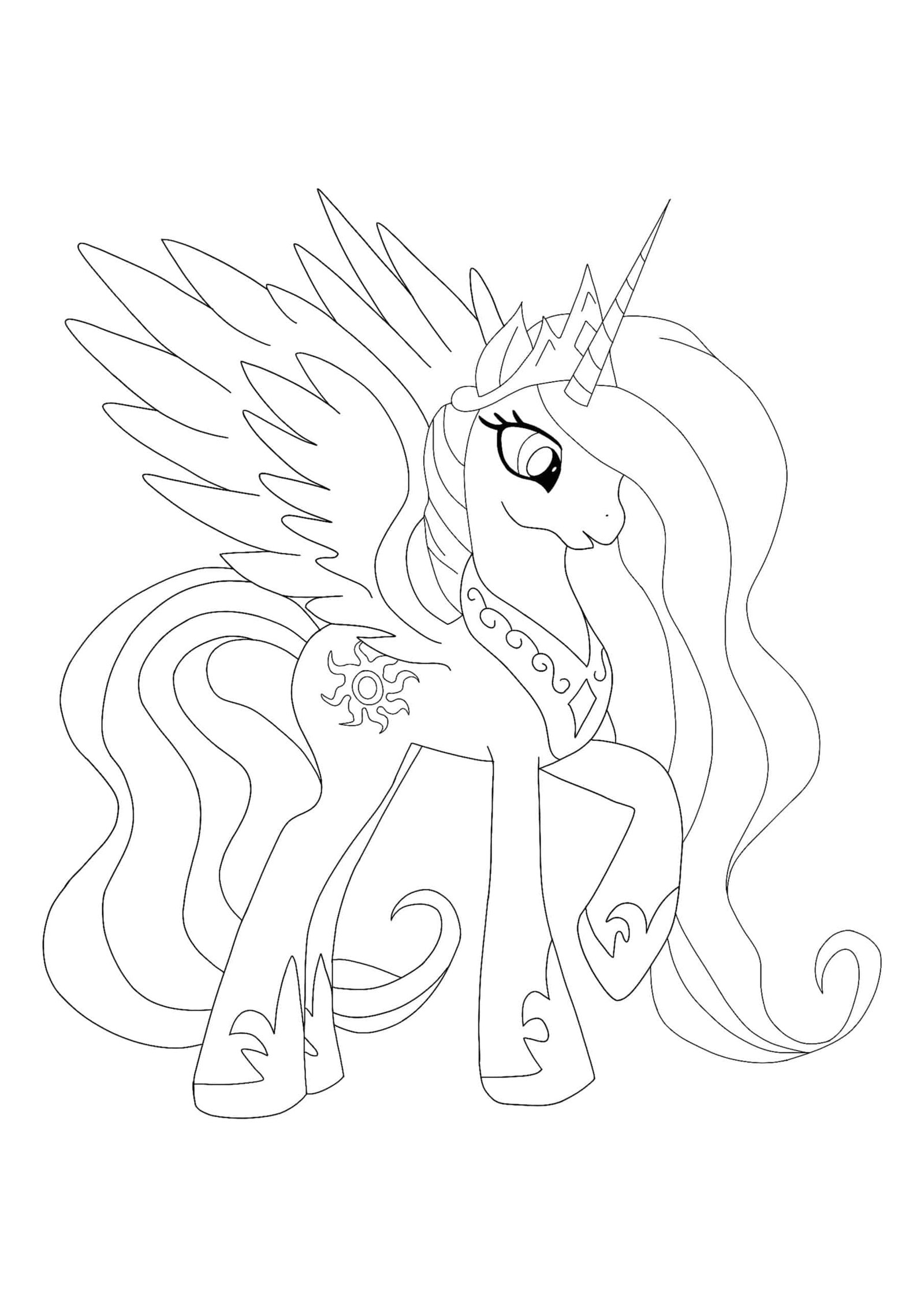 Princess celestia coloring pages