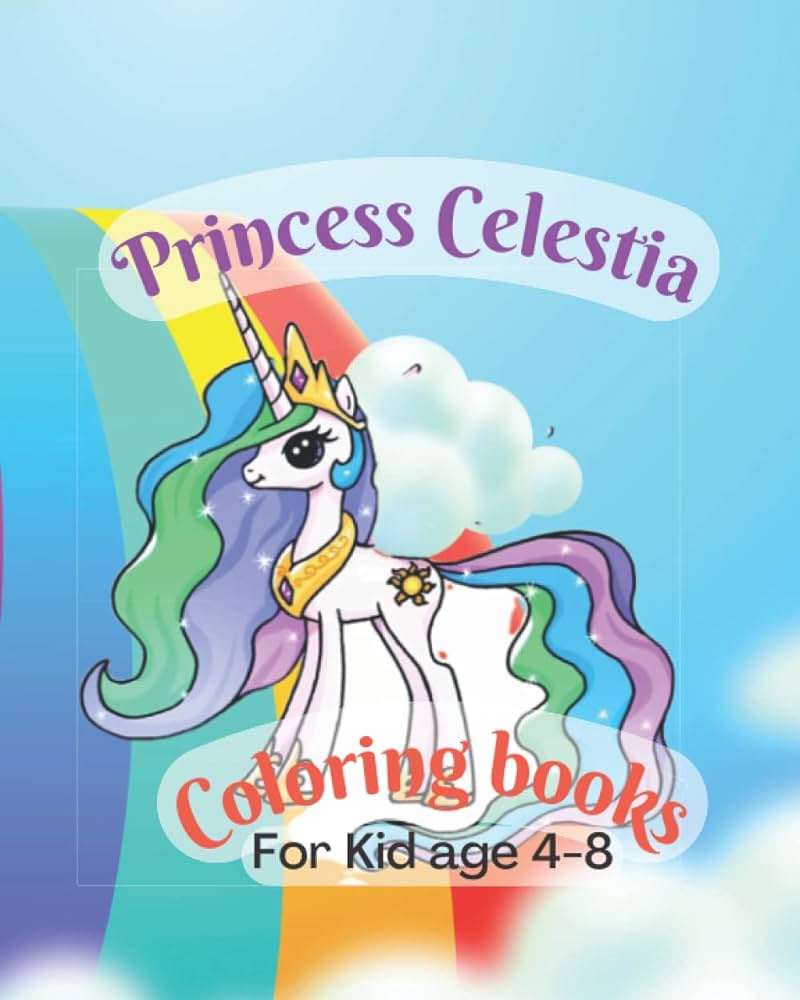 Princess celestia coloring book for kids ages