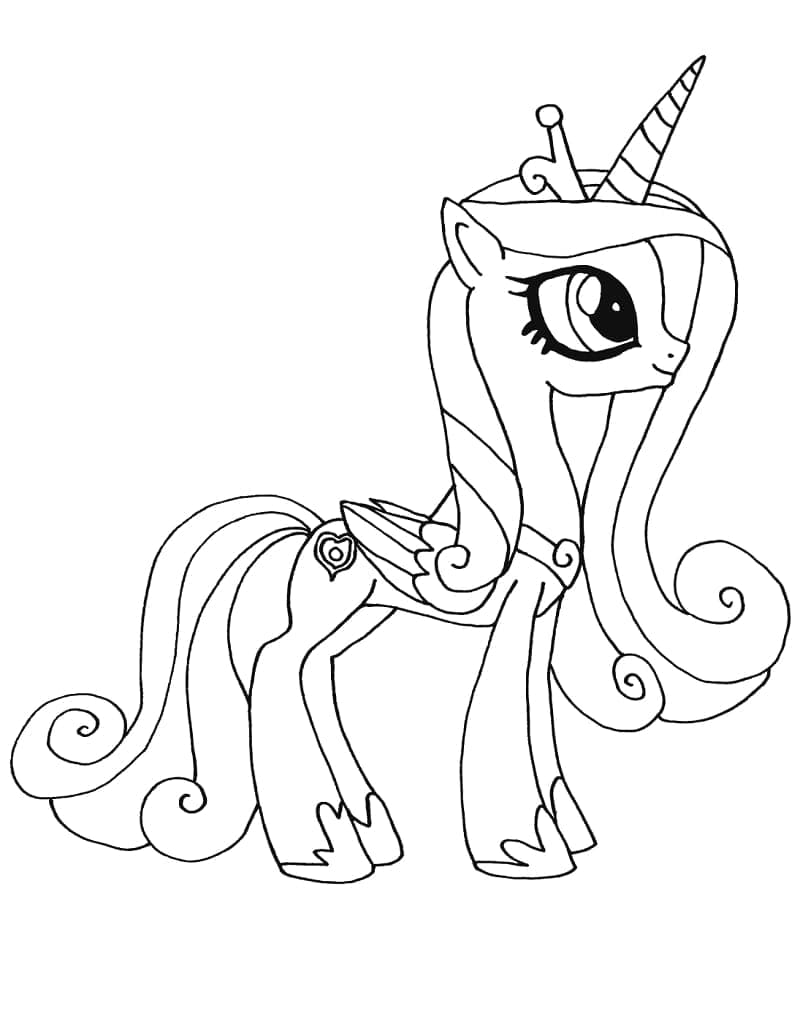 Princes candance from my little pony coloring page