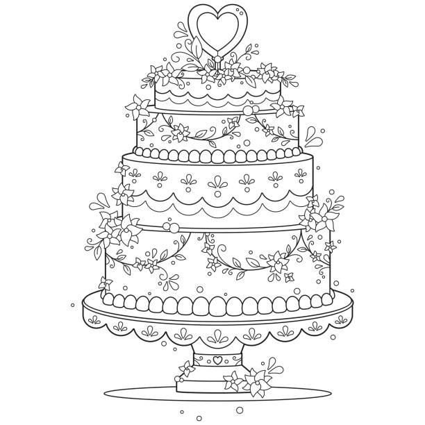 Wedding coloring pages stock illustrations royalty