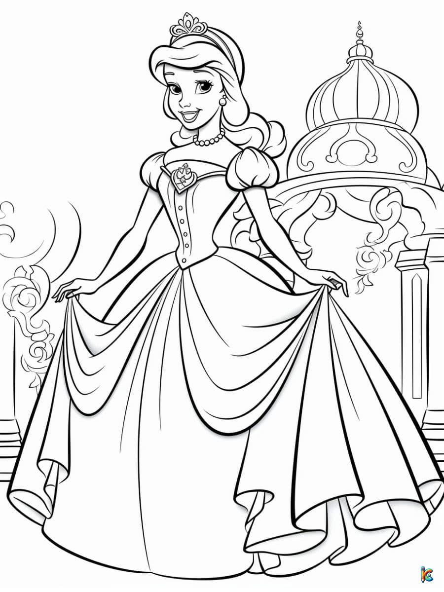 Cinderella coloring pages â