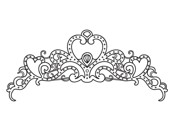 Printable princess crown coloring page