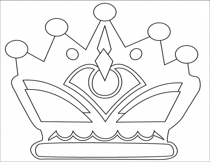 Free crown shape s crafts and colouring pages