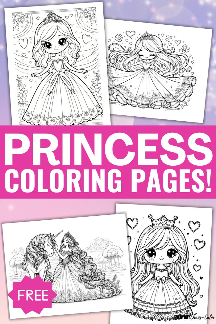 Free princess coloring pages for kids