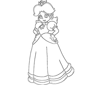 Princess daisy coloring page