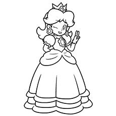 Best princess peach coloring pages for your little girl