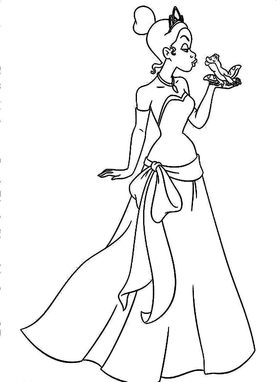 Coloring pages princess tiana coloring pages picture inspirations freetable tot for adults diana