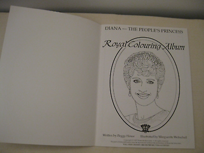 Princess diana royal colouring album coloring book peoples princess of wales