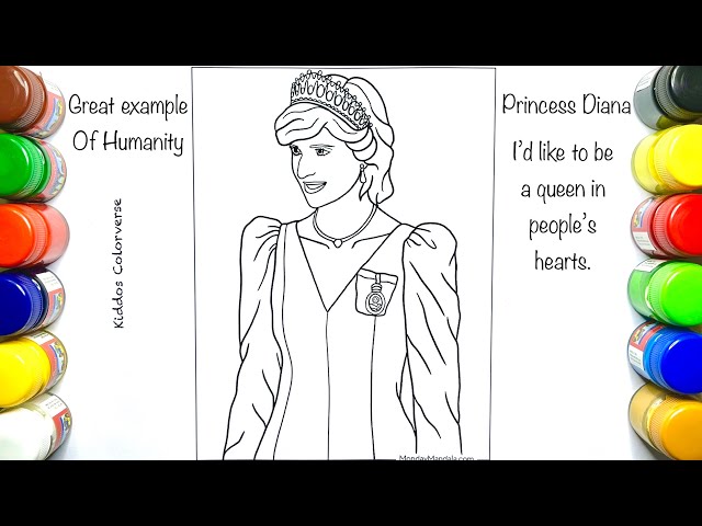 Princess diana kiddoscolorverse art video channel princessdiana