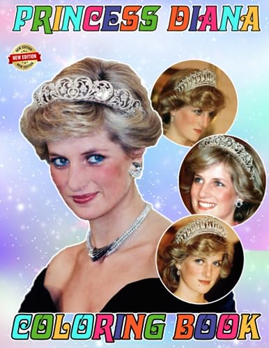 Princess diana colouring book for fan girls boys teens kids students a coloring book for kids ages