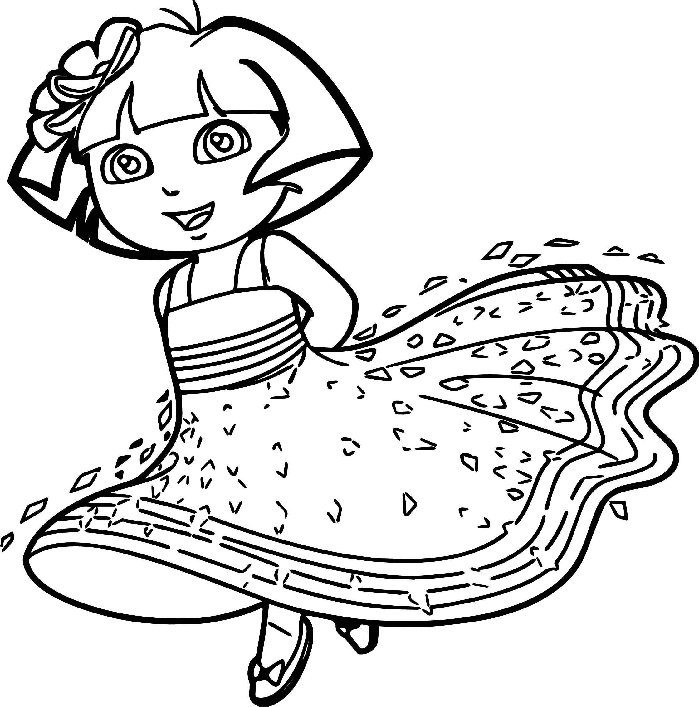 Awesome princess dora cartoon coloring page boyama sayfalarä disney boyama sayfalarä yetiåkin boyama sayfalarä