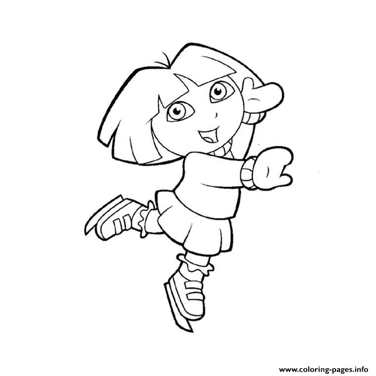 Dora princess frozen coloring page printable