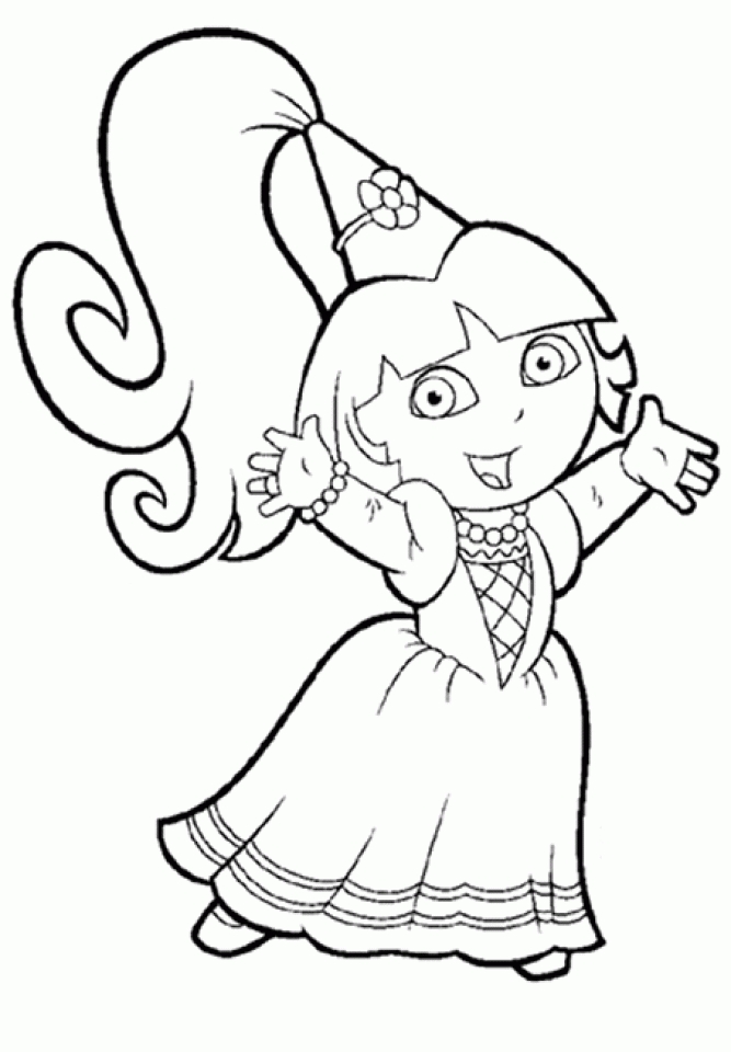 Get this dora the explorer coloring pages free printable qix