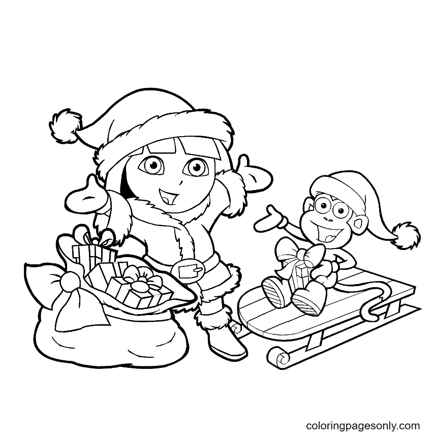 Dora the explorer coloring pages printable for free download