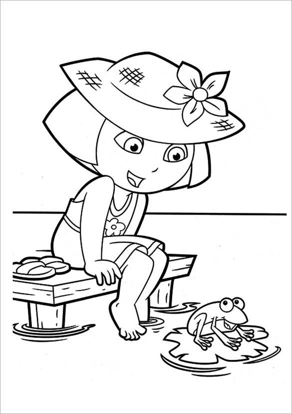 Dora coloring pages â pdf png jpeg eps