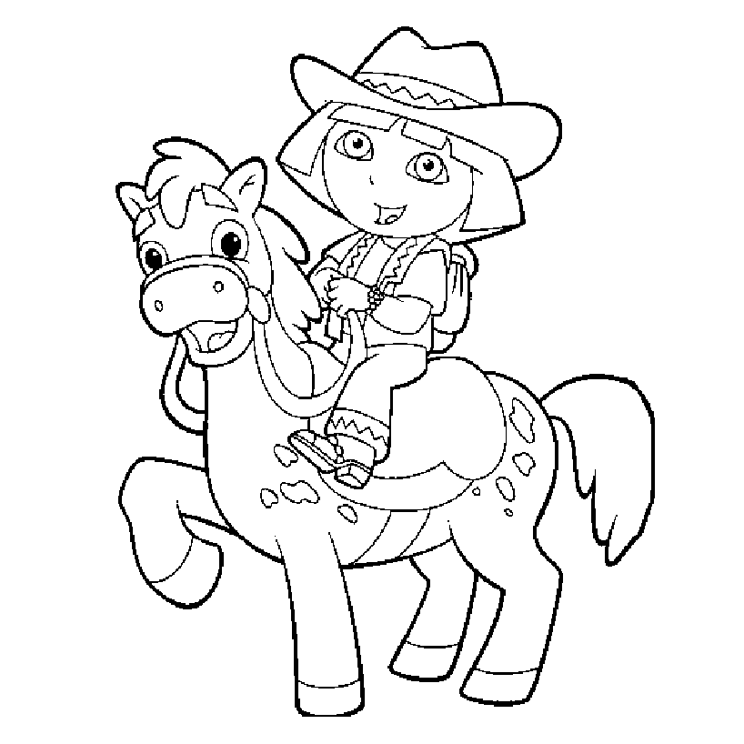 Coloring pages coloring for kids dora the explorer