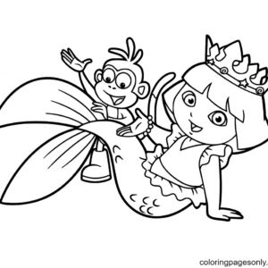 Dora the explorer coloring pages printable for free download