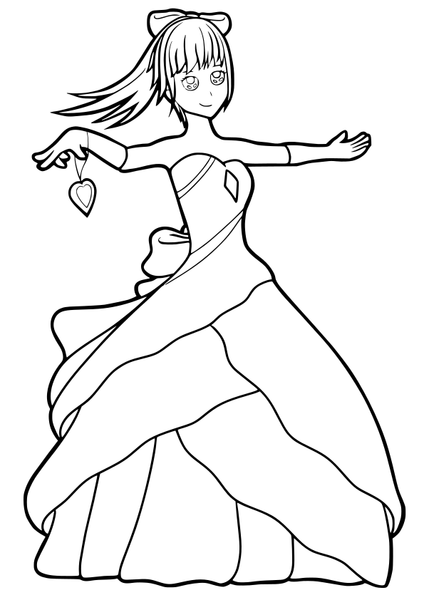 Girl princess drawing for coloring page free printable nurieworld