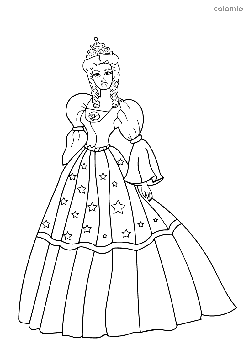 Princesses coloring pages free printable princess coloring sheets