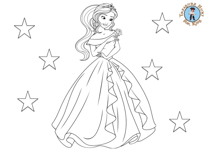 Princess dress coloring page