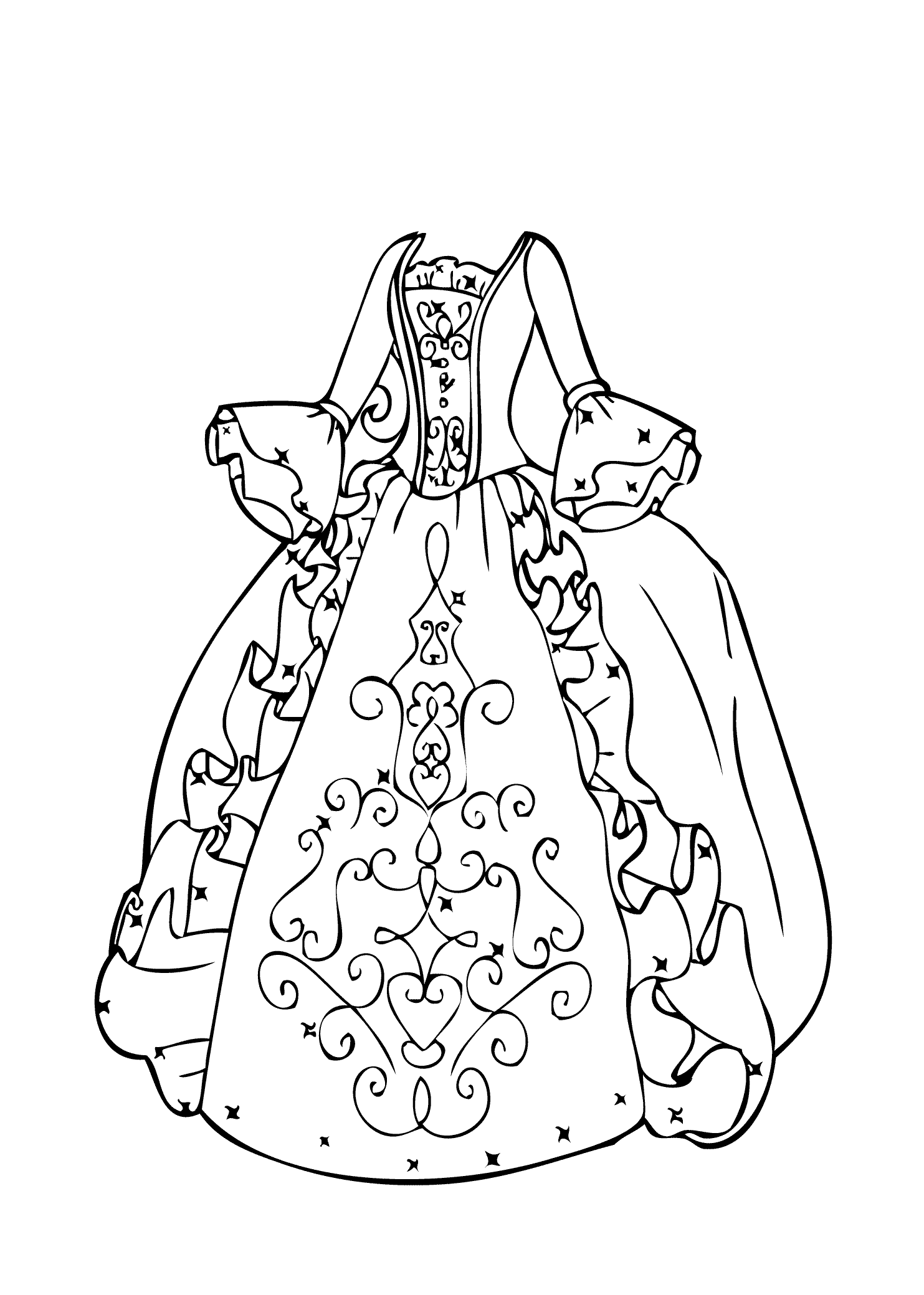 Pretty ball gown dress coloring pages pdf wedding coloring pages princess coloring pages coloring pages for kids