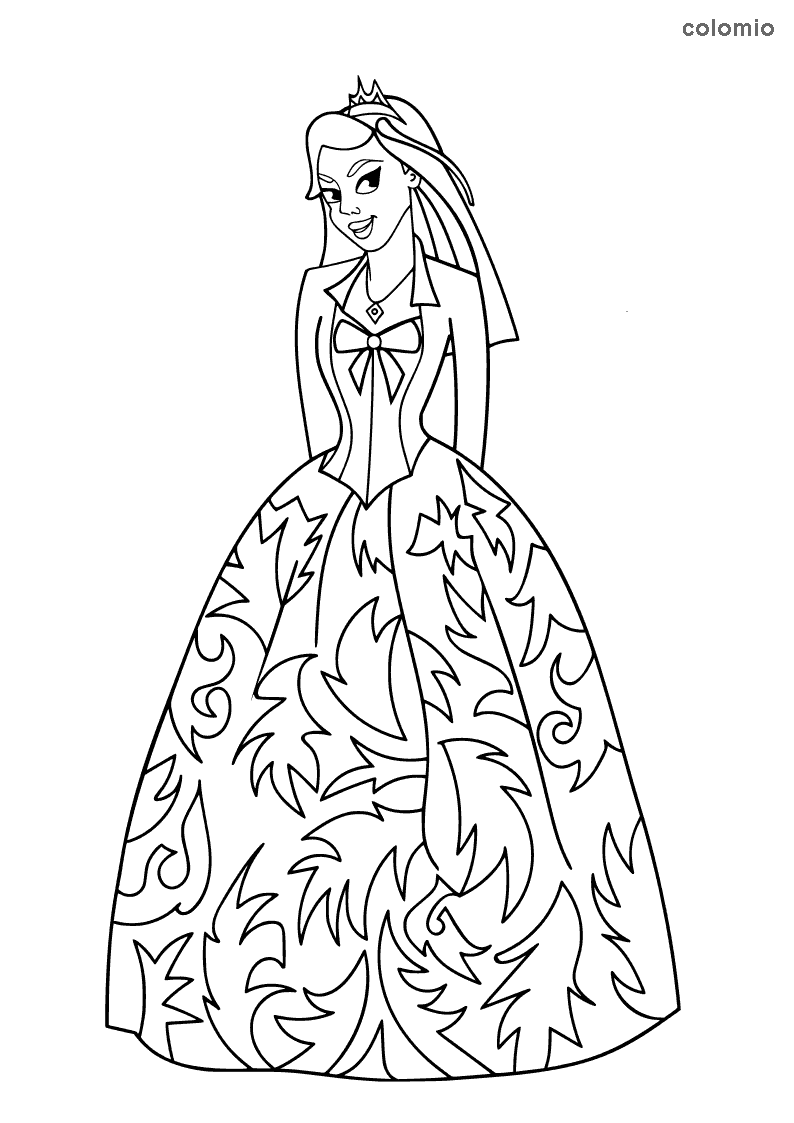 Princesses coloring pages free printable princess coloring sheets