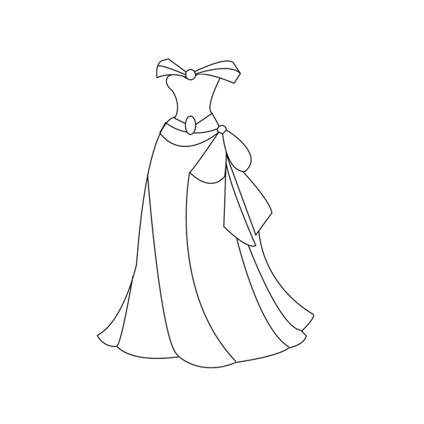 Dress coloring book royalty