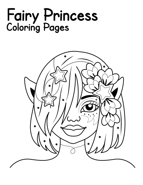 Fairy princess coloring pages for girls made by teachers