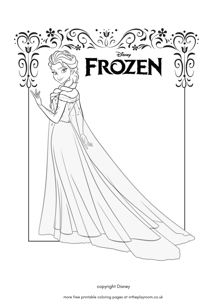 Frozen loring pages elsa anna olaf and more