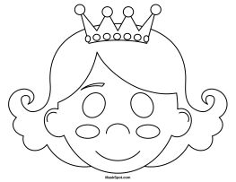 Printable princess mask