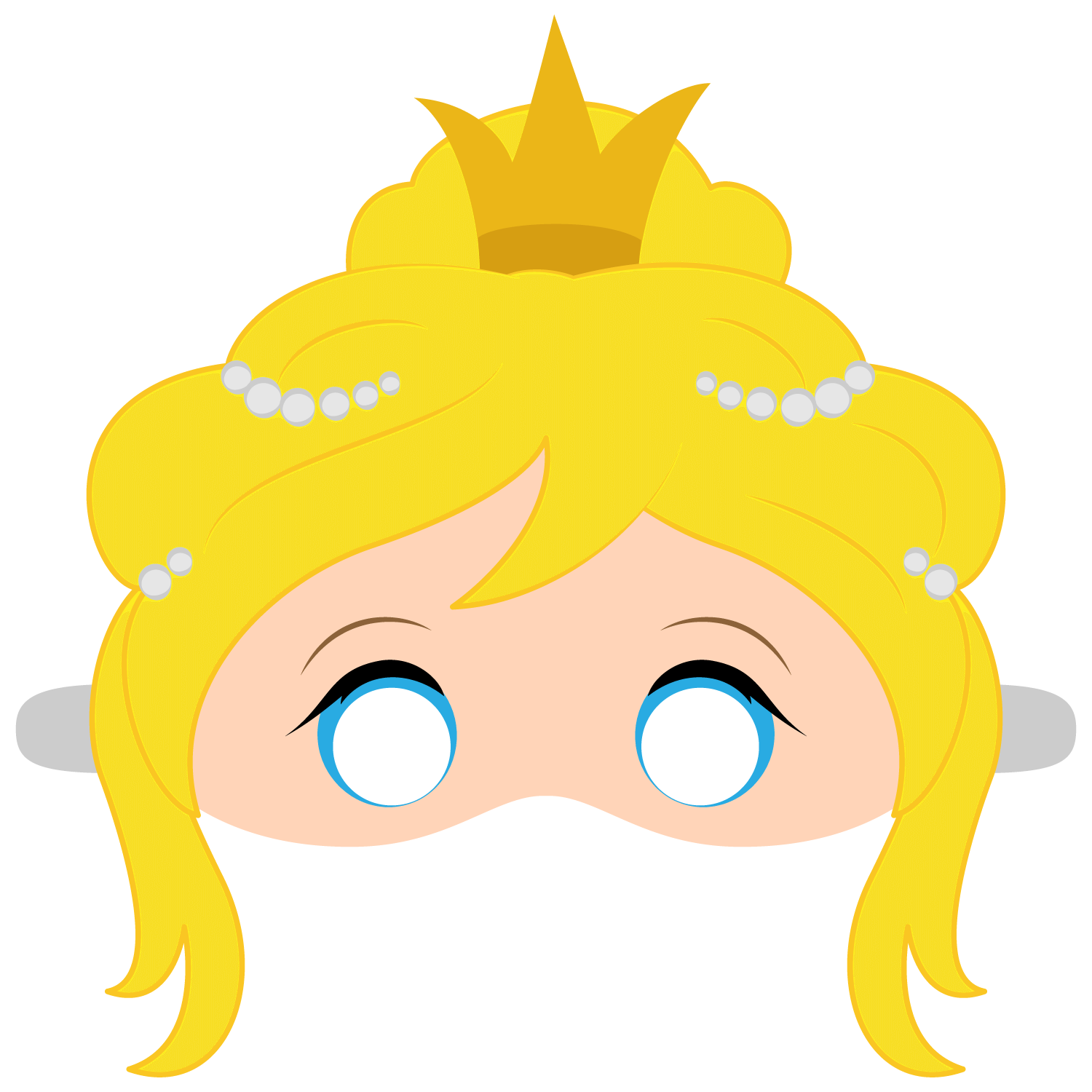 Princess mask template free printable papercraft templates