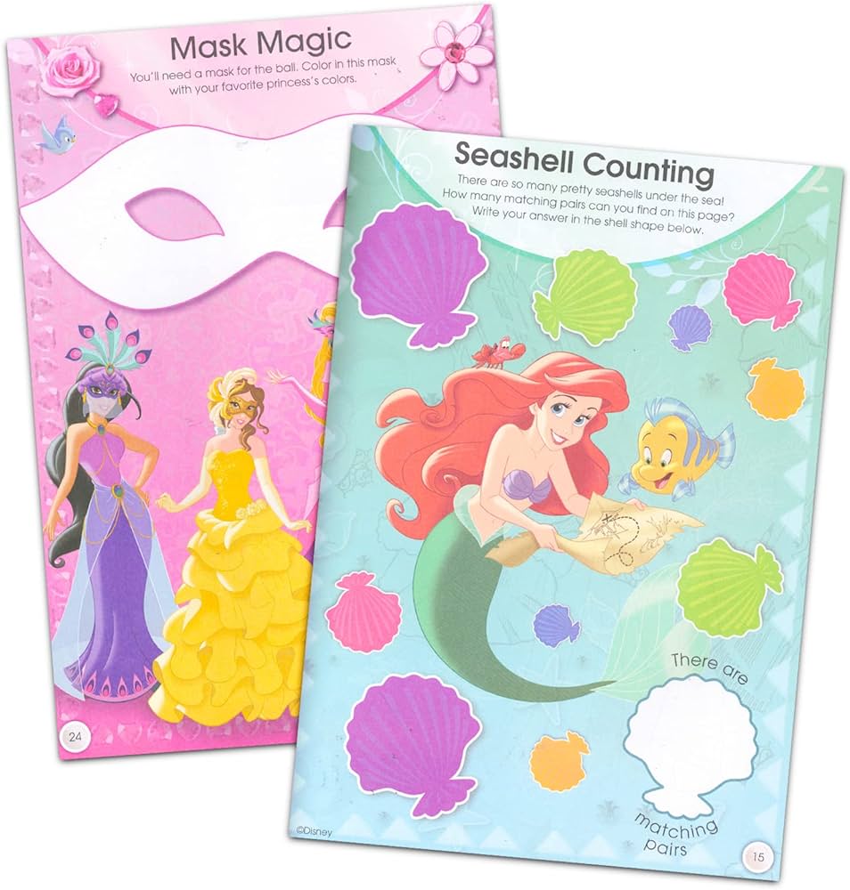 Disney princess coloring book set for girls