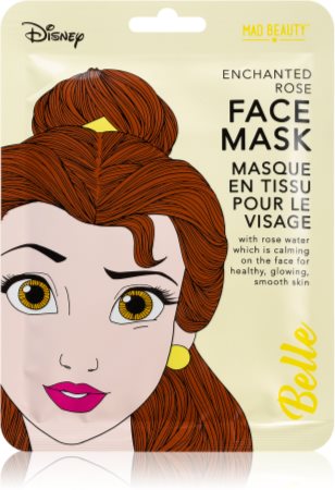 Mad beauty disney princess belle calming face sheet mask with wild rose extract