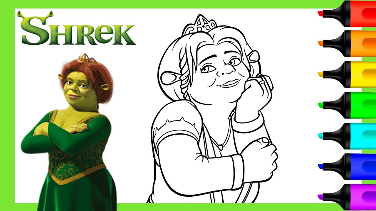 Fiona shrek coloring pages how to color fiona