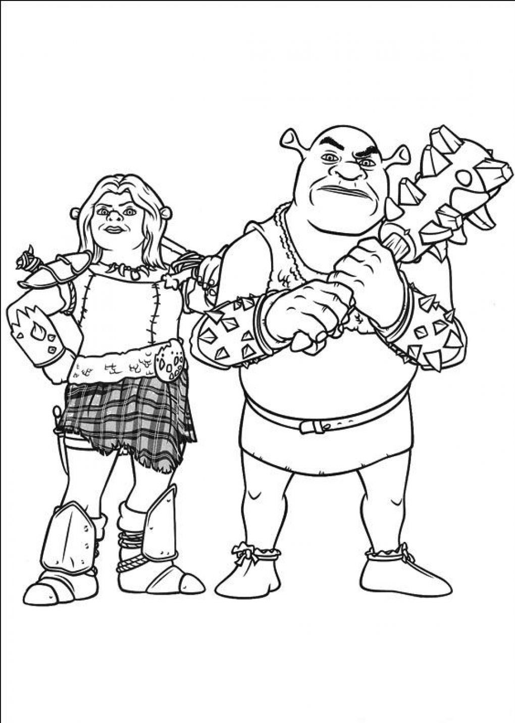 Shrek coloring pages for kids