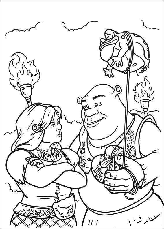 Shrek and princess fiona coloring page dog coloring book coloring pages disney coloring pages